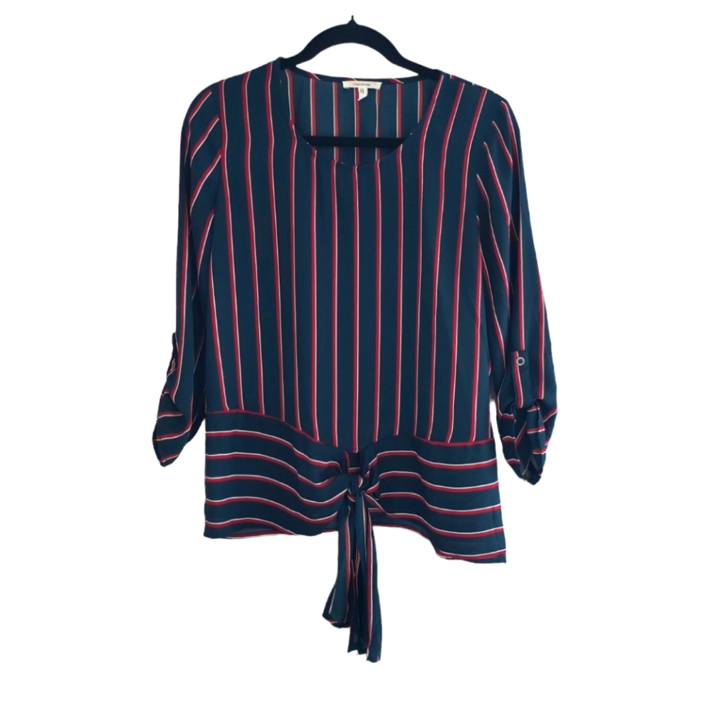 Maurices Red White and Blue Fourth of July Patriotic Women's blouse shirt